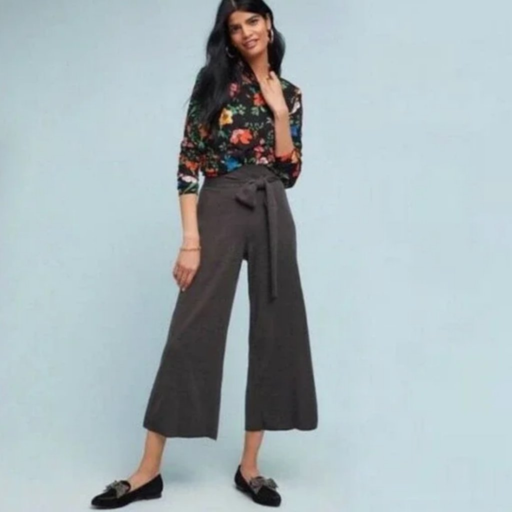Moth Sweater Knit Pants With Tie